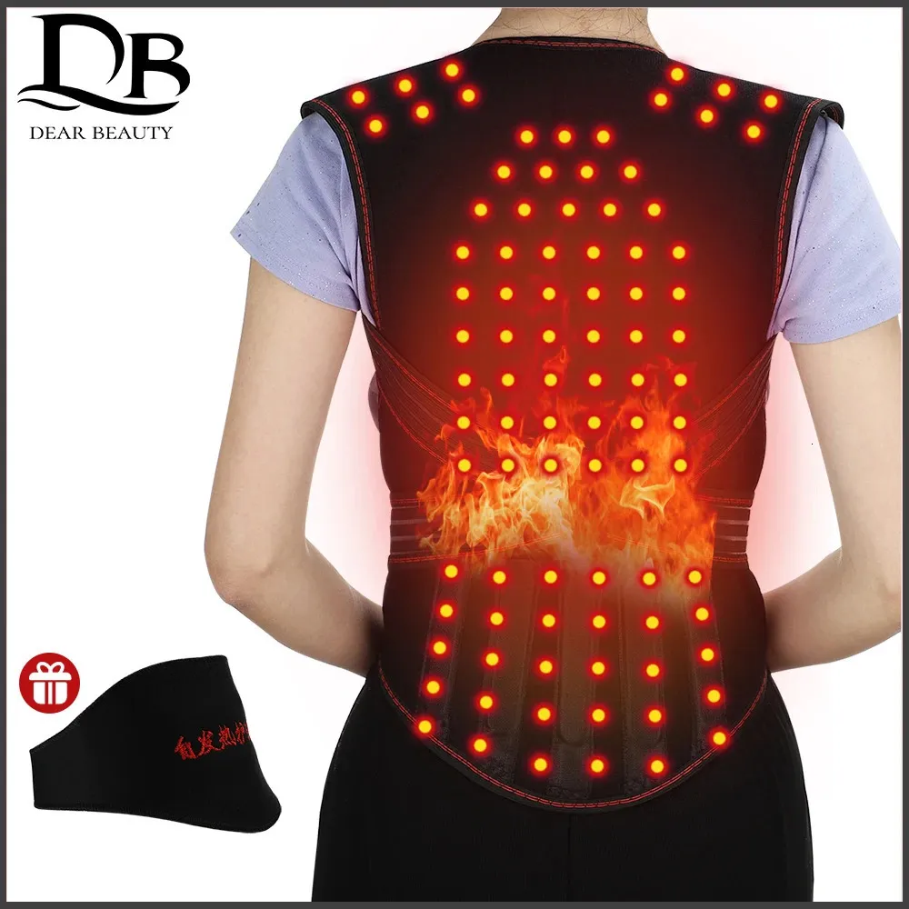 Magnetterapi bälte Tourmaline Selfhetting Back Support midje Brace Posture Corrector Spine Shoulder Lumbal Vest Pain Relief 240415