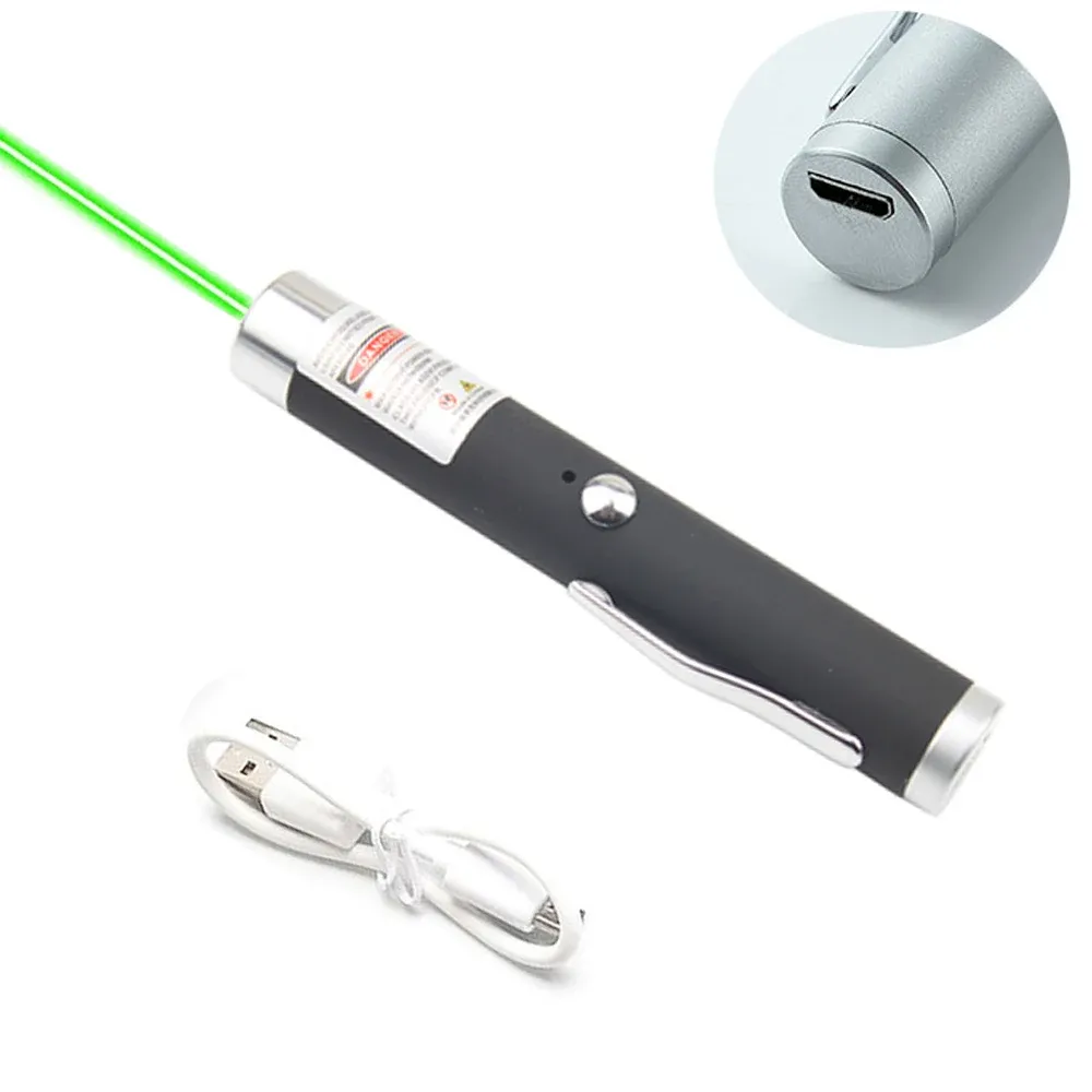 SCOPES Hög kraftfull USB Grön laser Kontinuerlig linje 711 5MW 532NM RED DOT MINI LASER Singel STARRY FÖR JAKTA