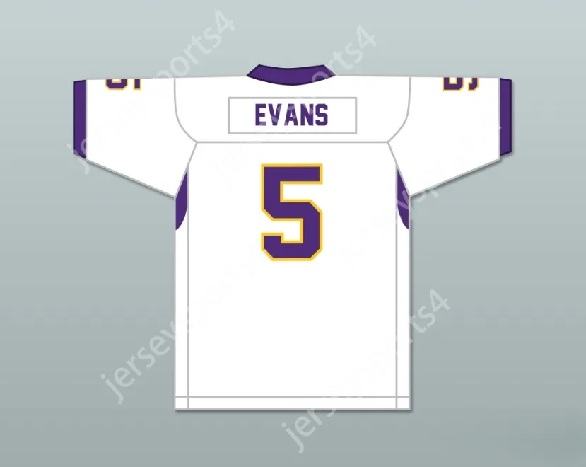 Custom Any Nom Number Mens Youth / Kids Mike Evans 5 Ball High School Tors Maillot de football blanc Top cousé S-6XL