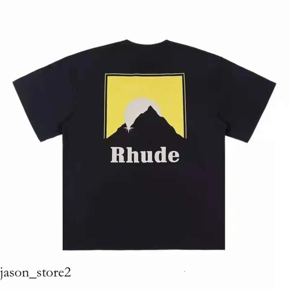 RH -Designer Herren Rhude Sticker T -Shirts für Sommer Herren Tops Buchstabe Polos Hemd Damen T -Shirts Kleidung Kurzarm groß 967