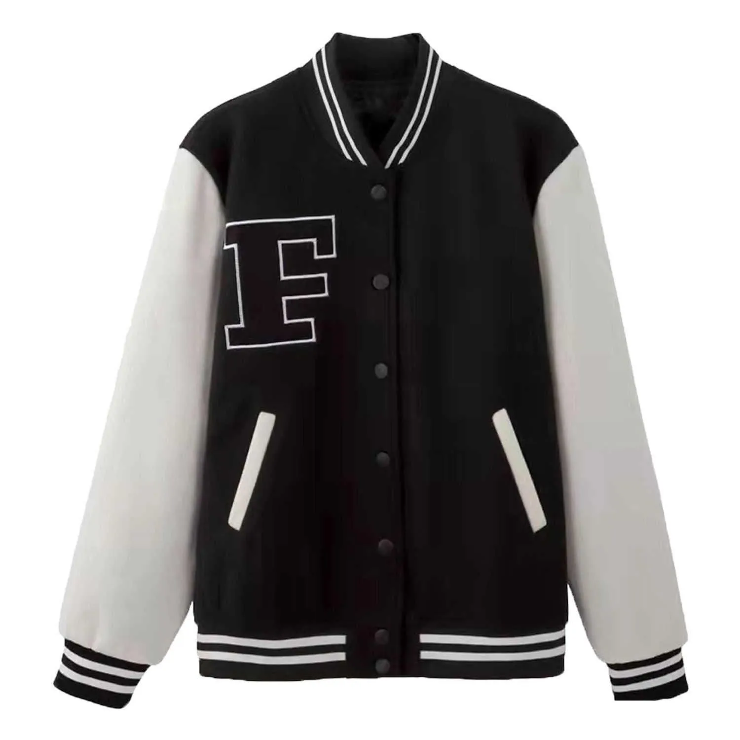 Herrenjacken Herbst Winter Mode Bomber für Frauen Streetwear Baseball Uniform übergroß