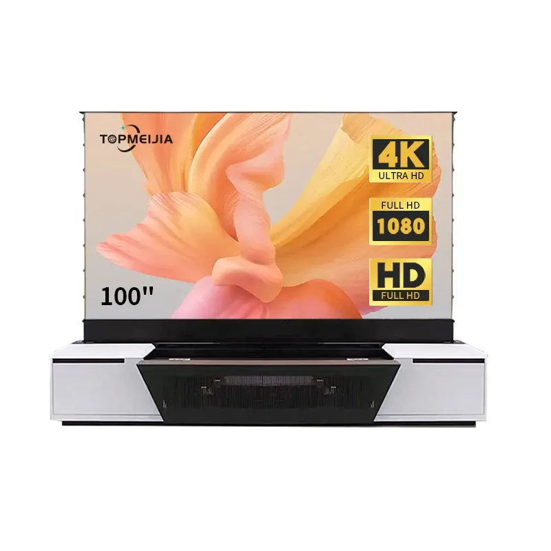 4K/8K UST Laser Projector with 100-Inch ALR Motorized Floor Rising ...