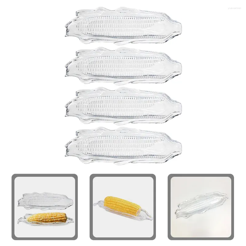 Plates 4 Pcs Halloween Tools Appetizer Serving Plate Plastic Corn Dishes For On The Cob