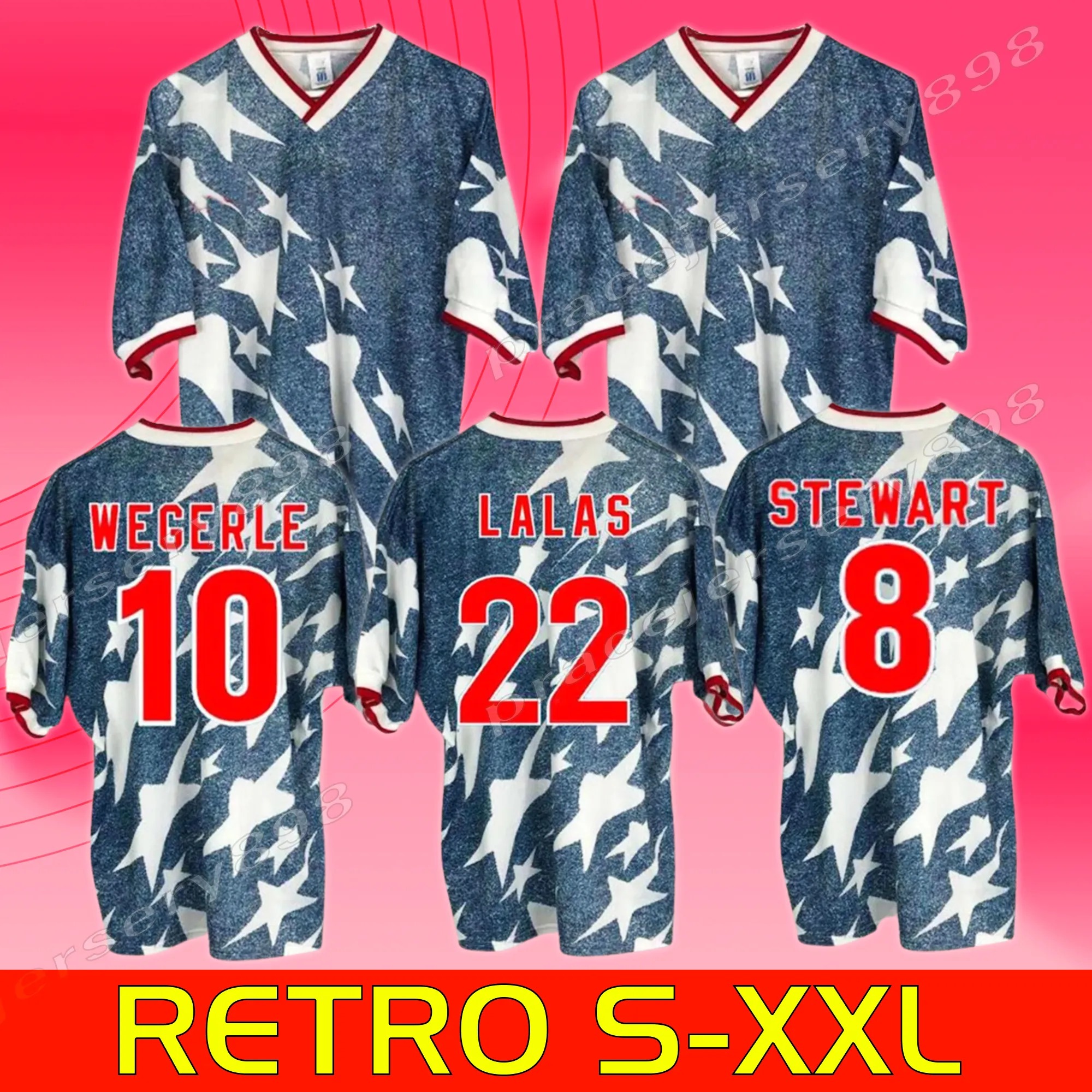 1994 USA classic Away Shirt retro soccer jerseys Wegerle Lalas Ramos Balboa 94 classic football shirts STEWART SDRG