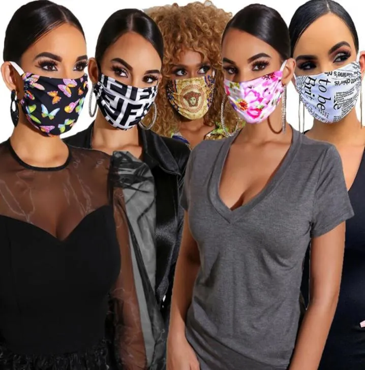 Designer Design Face Masks Protective Mask ultravioletproof Dustproof Riding Cycling Sports Print Mouth Masks Men And Women Outdo3467293