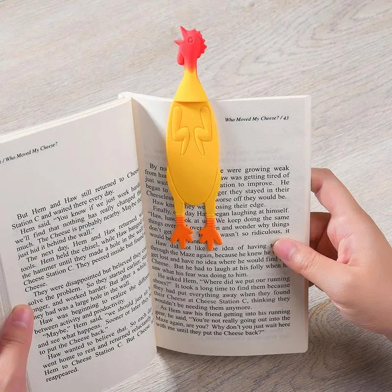 Creative Chicken Bookmarks Funny Cartoon Soft Shrilling studentlärarläsverktyg