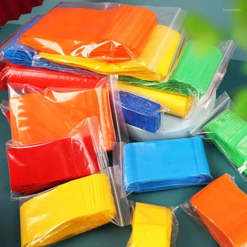 Sacchetti di stoccaggio color tromba sacca auto-sigillatura in plastica trasparente Sigilla spessa sigillo a prova di umidità campione di gioielli con cerniera