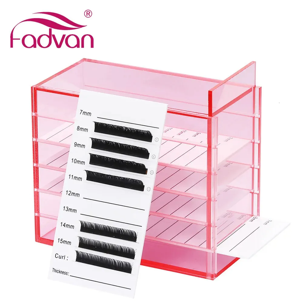 Eyelash Extension Supplies Storage Box Eyelashes Pallet Holder 5 Layers Pink Lashes Storage Box False Eyelashes Makeup Tools 240407