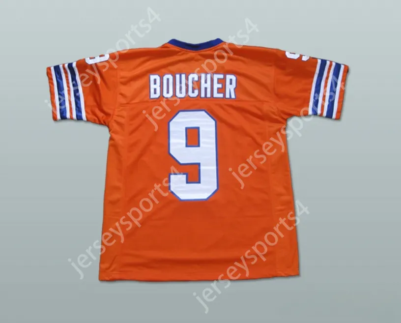 Niestandardowy numer nazwy męski/dzieci Adam Sandler Bobby Boucher 9 The Waterboy Mud Dogs Football Jersey z Bourbon Bowl Patch Top Sched S-6xl