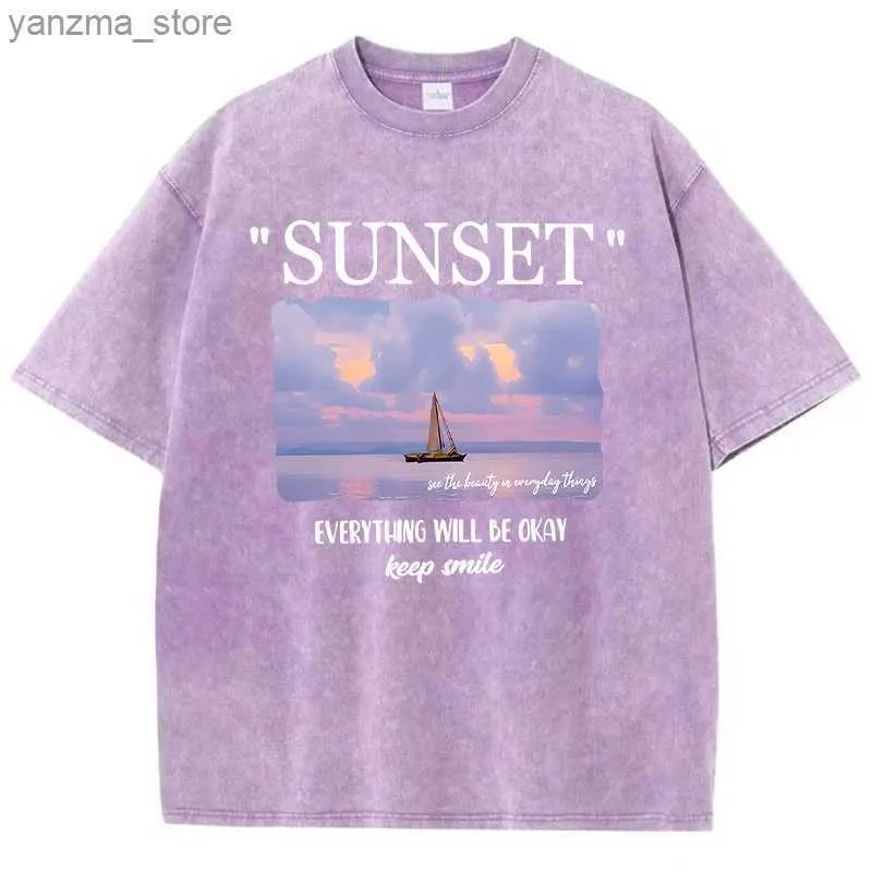 T-shirt pour femmes Sunset tout ira bien