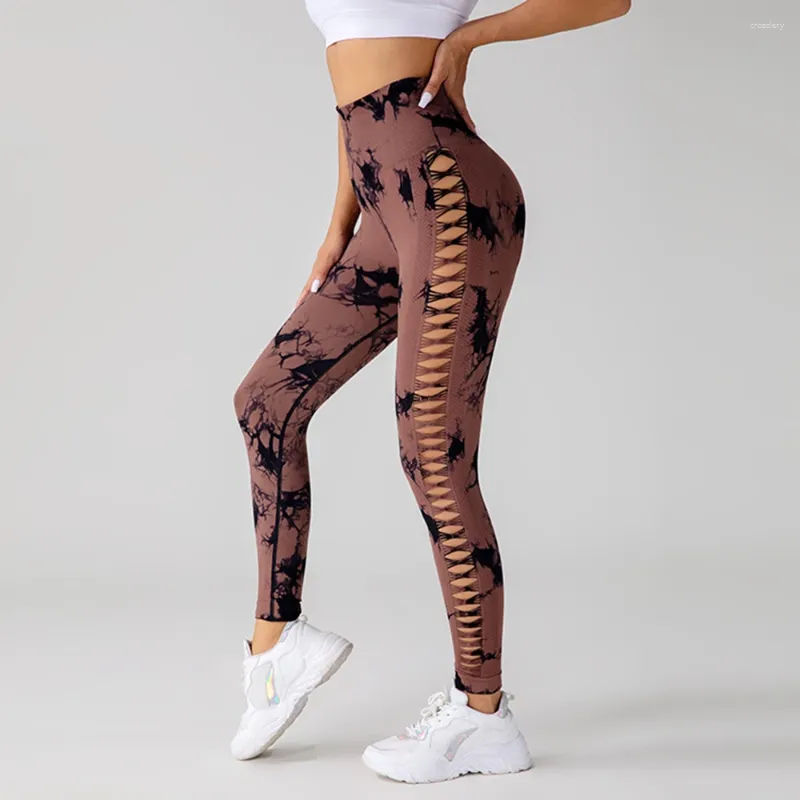 Dames leggings verkoper trendy tie dye naadloze yogabroek ademende sportkleding hardlopen fitness legging