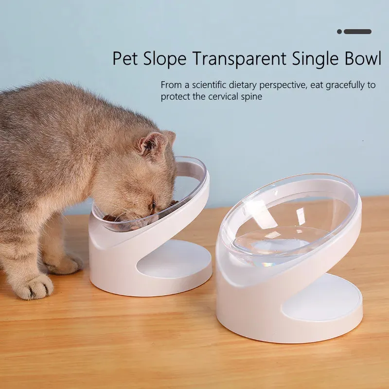 Cat Bowl z stojakiem bez poślizgu miski dla psa Podwyższona karmnik dla zwierząt domowych pojemnik na żywność dla kotów małe psy koty akcesoria Produkty PET 240407