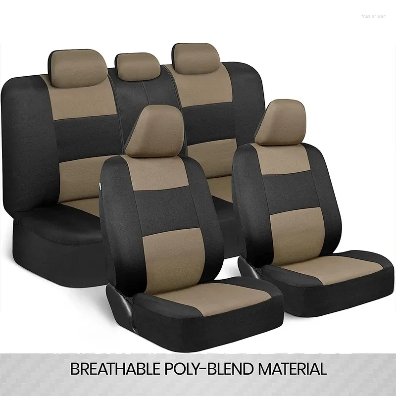 Крышка автомобильного сиденья покрывает 5-местный тканевый материал удобный и дыхание все включает в себя стиль девять цветов может выбрать детали для отделки интернала