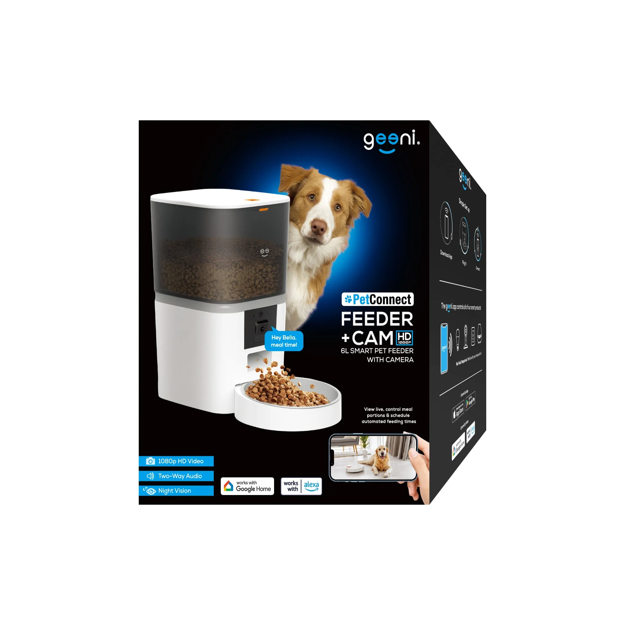 Geeni Smart Pet Feeder Alexa Geeni Dog Feeder Machine Geeni