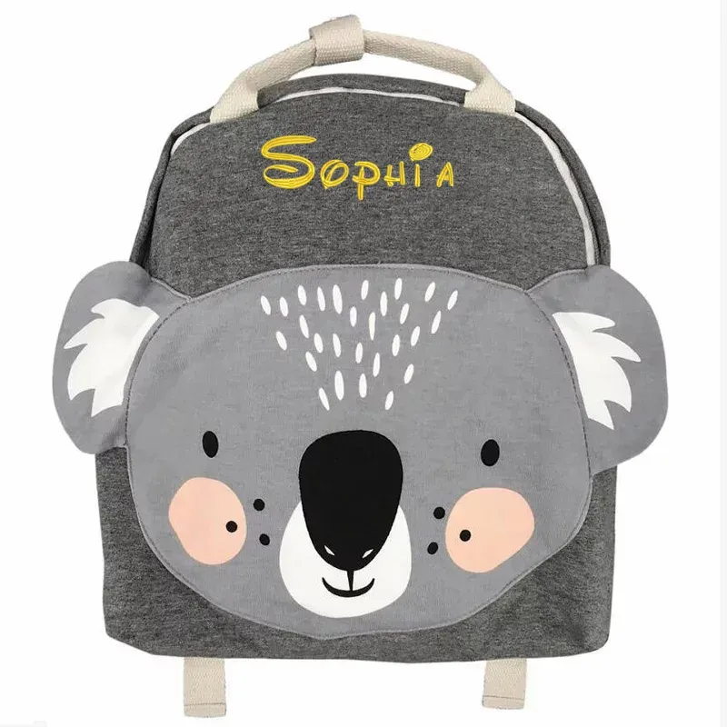 Backpacks Custom Animals Cartoon Sac à dos pour les enfants avec un nom personnalisé Back Bookbag Mignon Backpacks personnalisés Casual Daypack Casual Day