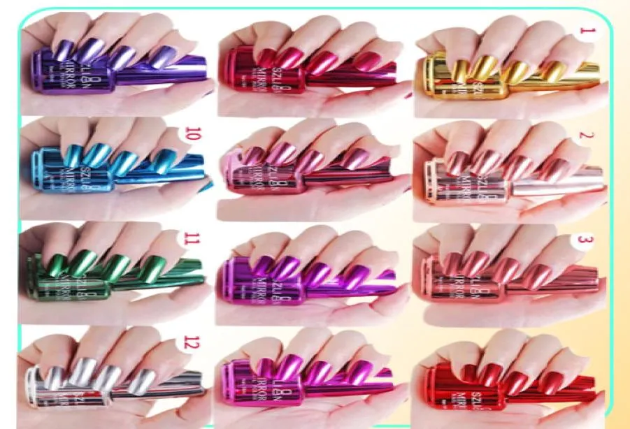 Zilveren spiegeleffect Metallic nagellak metaal string nail art varnish diy schoonheid decoraties4739576