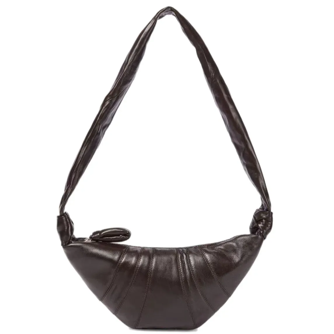 Bags Luxury Brand Design PU Leather Black Coffee Bag For Women Zip Croissant Handbag Messenger Fashion Ladies Purse Tote Hand Sac
