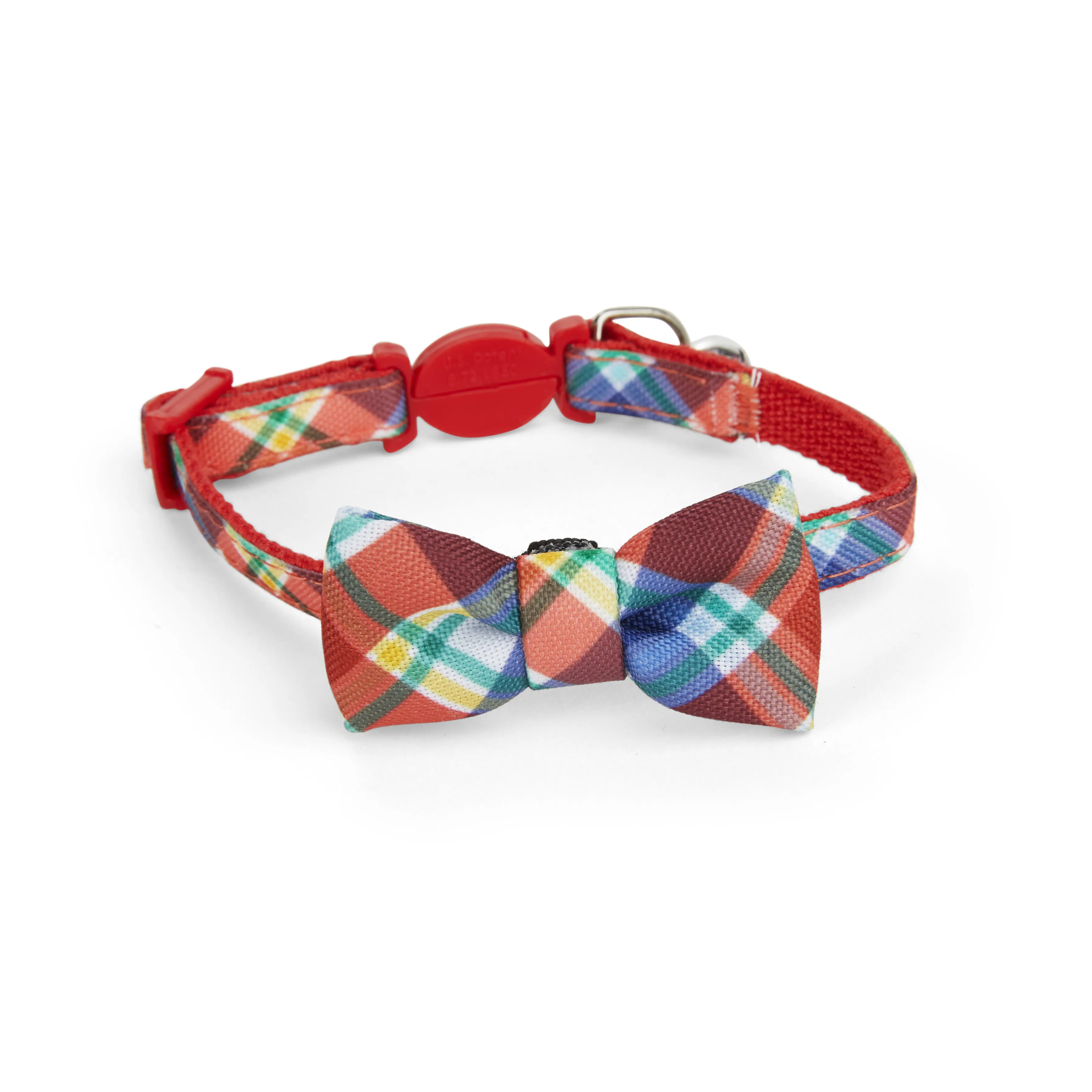 2-Pack Plaid Cat Collars With Bell & Bow - Breakaway Safety Collars For Kittens & Small Dogs - View #5