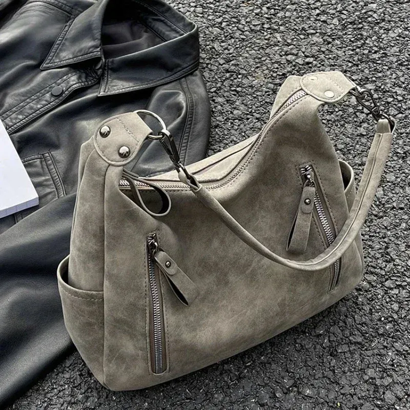 Seaux y2k coréen harajuku khaki sac à bandoulière vintage bourse esthétique goth grunge hobo messager crossbody voyage de gros sacs fourre-tout