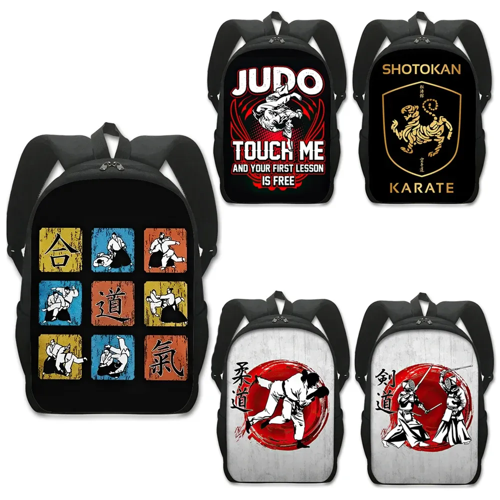 Sac à dos arts martiaux Judo jujitsu karate do kendo taekwondo kanji bushido sac à dos enfants sacs scolaires pour adolescent.