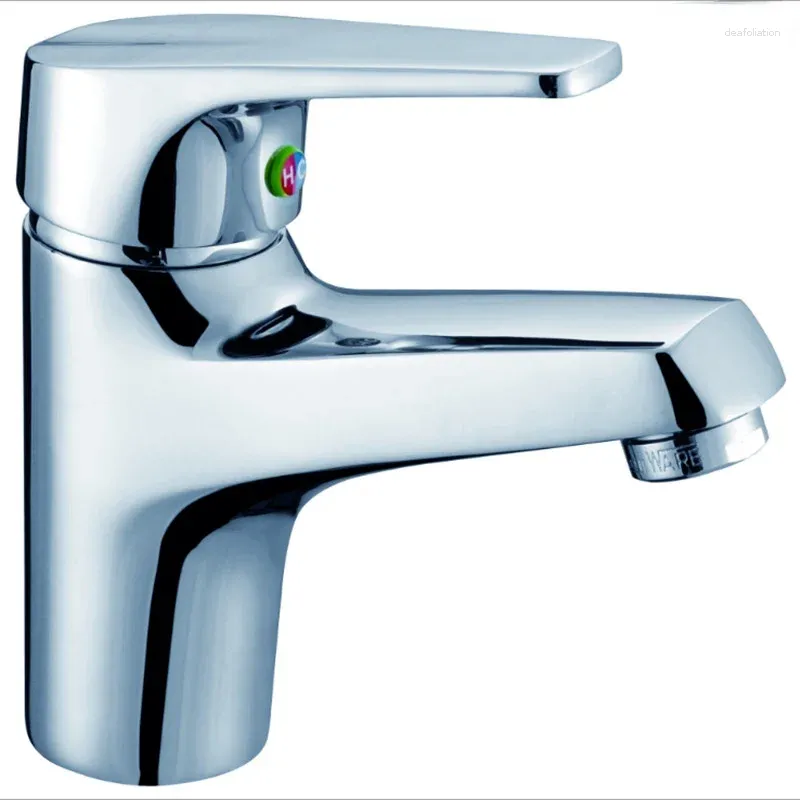 Bathroom Sink Faucets Single Handle One Hole Basin Faucet And Cold Copper Vessel Water Tap Mixer Chrome Finish Vanity