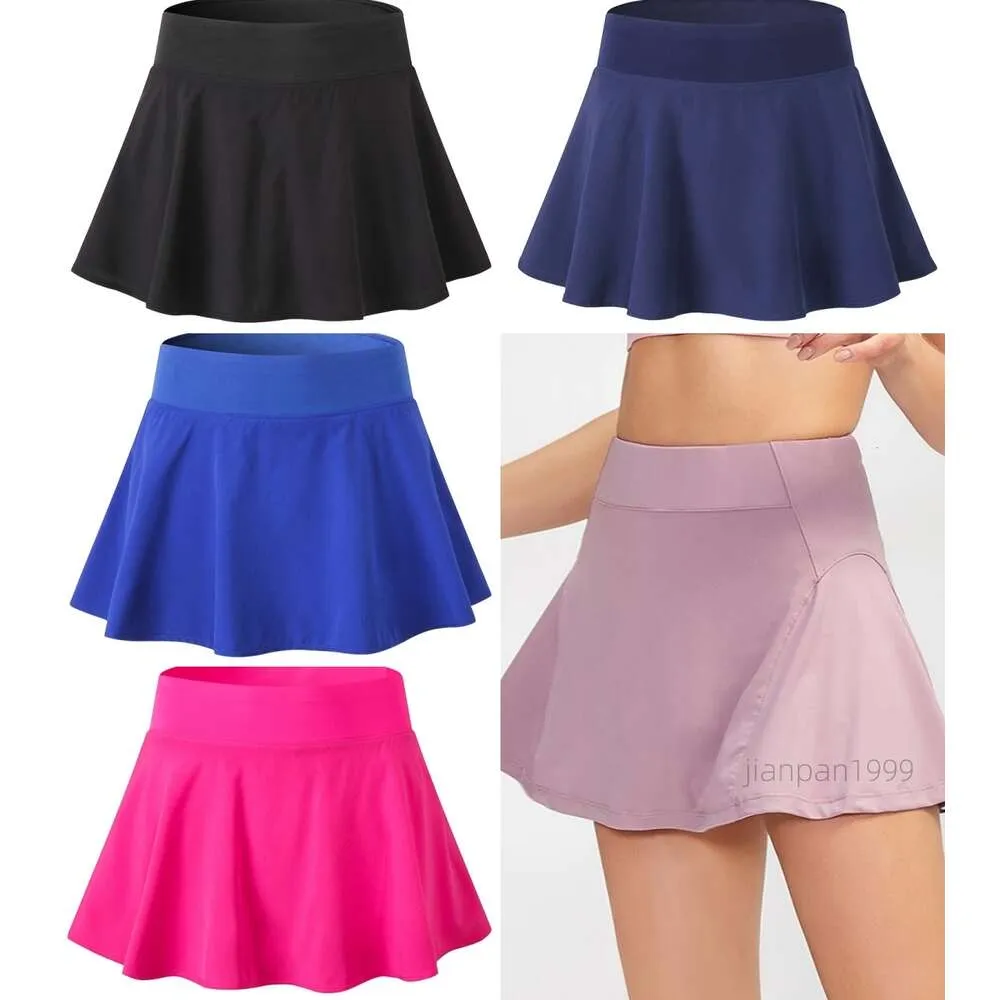 Hot lululemenly selling new designer womens sports quick drying yoga skirt tennis dance yoga training skirt anti light fitness running lining short skirt yoga pants