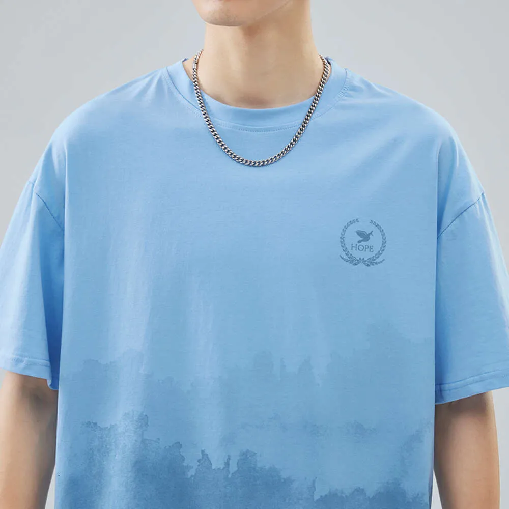 Trenda marki T-shirt z krótkim rękawem 2023 Summer New Korean T-shirt męski okrągła szyja prosta koszulka męska