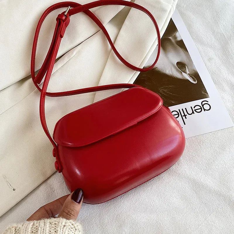 Fashion Women Messenger Bag Pu Leather Small Shell Vintage Shoulder Ladies Handtassen Luxe Turnus Crossbody Bags 240416