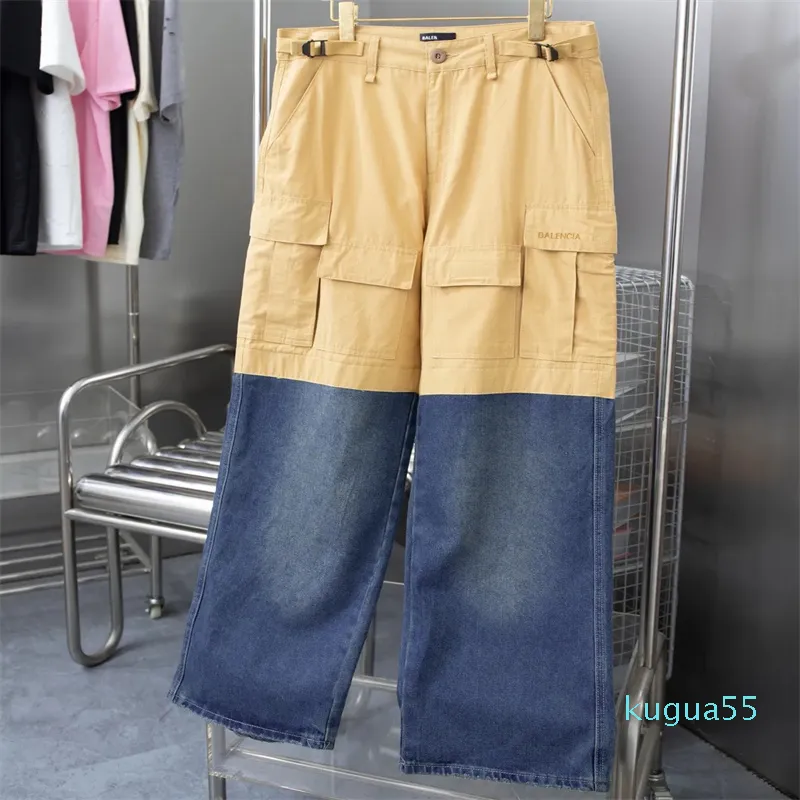 Męskie spodni plus rozmiar Haftowane i wydrukowane letnie zużycie w stylu polarnym z czystą bawełną 41e3r