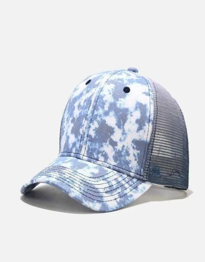Summer Women Criss Cross Ponytail Hat Niechlujne bułka baseballowa Vintage Vintage Kolor oddychający czapki Trucker Caps Hats 2105312675885