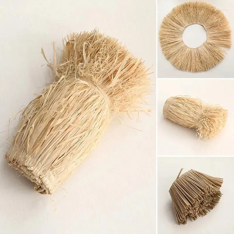 Decorative Figurines 1PC Jute Fringe Trim Natural Raffia Straw Tassels Home Furniture Background Wall Decoration Lafite Grass Wedding