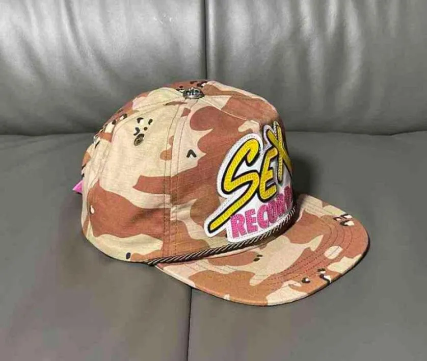 2022 CH Sex Record Basketball Caps Camouflage broderad hatt Fashion Ball Caps Män och kvinnor High Street Sunscreen Hats Outdoor H3580161