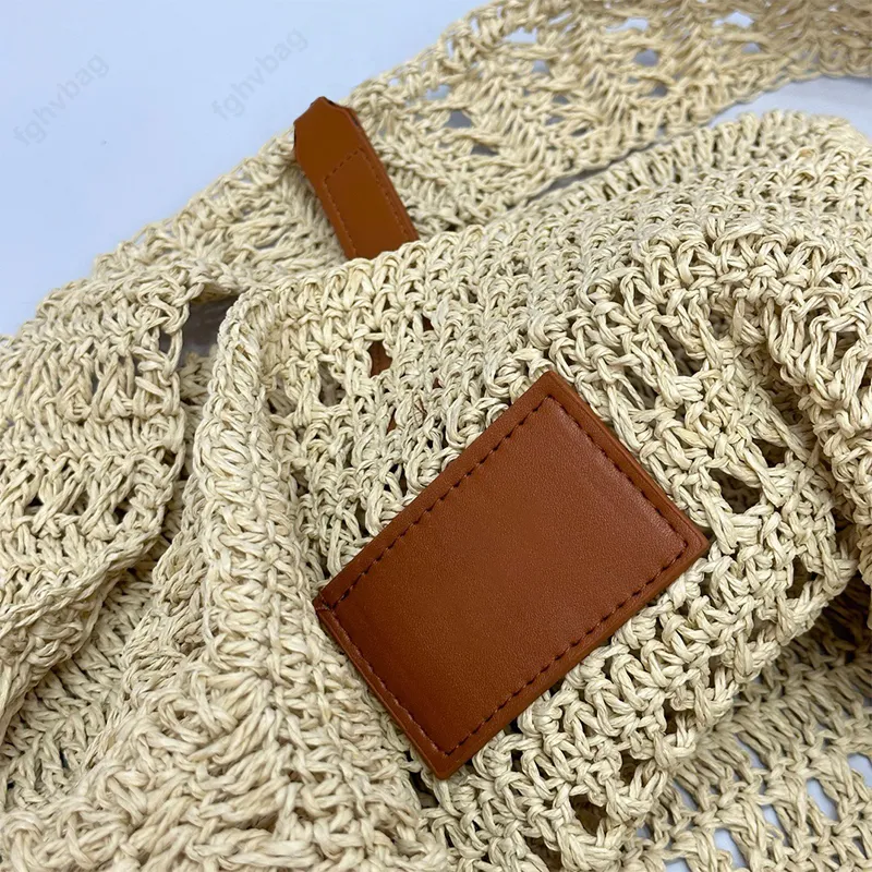 Nouveau sac de créateur sacs à main tissés d'été Fashion Sac de paille décontractée Luxury Crochet Handmade Crochet Sac de vacances Sac de plage de week-end Sac de plage Bag