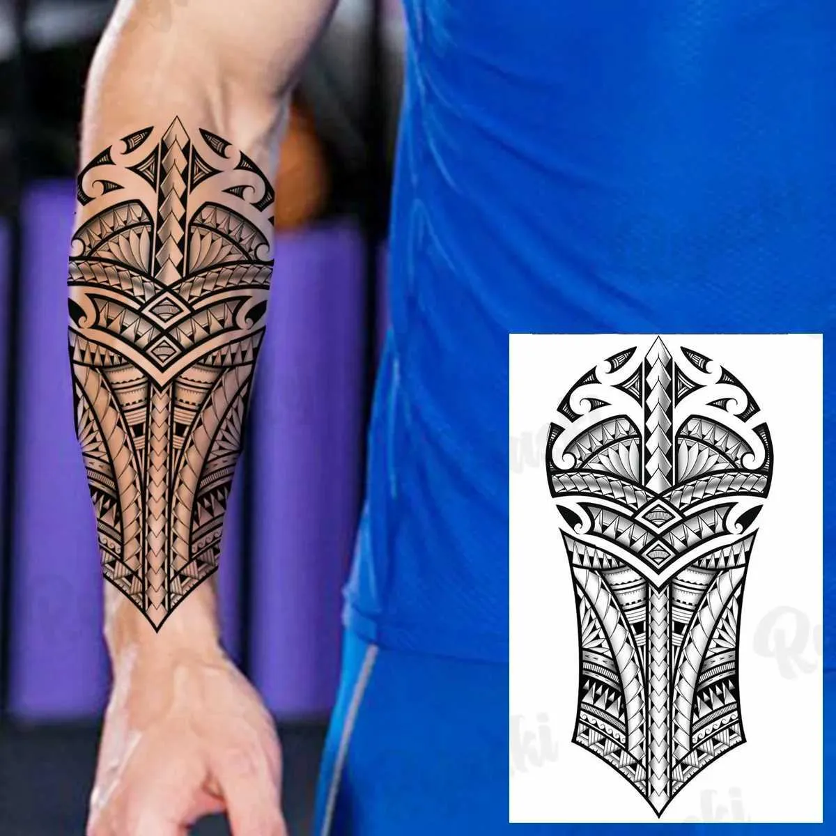 Cstam Black Thorns Maori Tattoos For Men Realistic Lion, Tiger, Compass War  Totem Waterproof Fake Tattoo Stickers For Arm And Leg From Cstamps, $4.75 |  DHgate.Com, image size:1200x1200