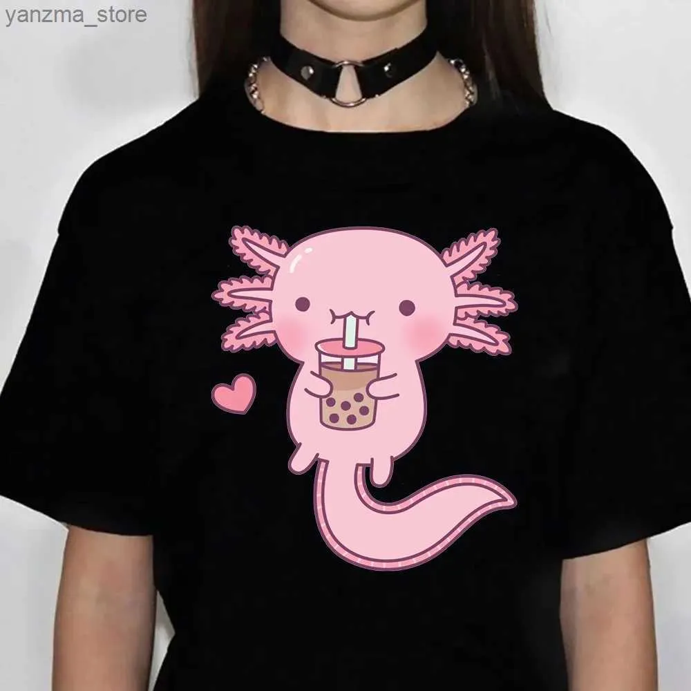 Camiseta feminina fofa dinossauros bolhas de chá camiseta feminina desenho anime strtwear camisetas femininas harajuku feminino engraçado roupas y240420