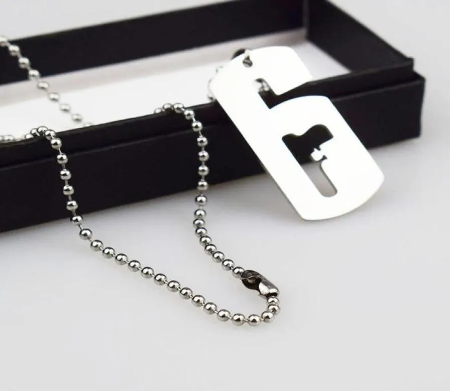 Gra Rainbow Six Siege Naszyjniki dla mężczyzn Tom Clancy039s Silver Link Chain Naszyjnik Women Men Men Jewelry1212685