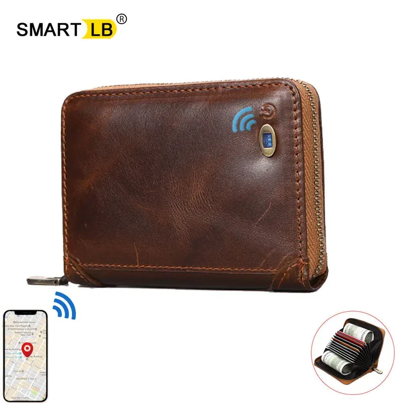 THIESTRE SMART ANTILOST WALLET Bluetooth Man Women Crush Coin Borse Card Creed Credit Mini Carte Portativi Short Male