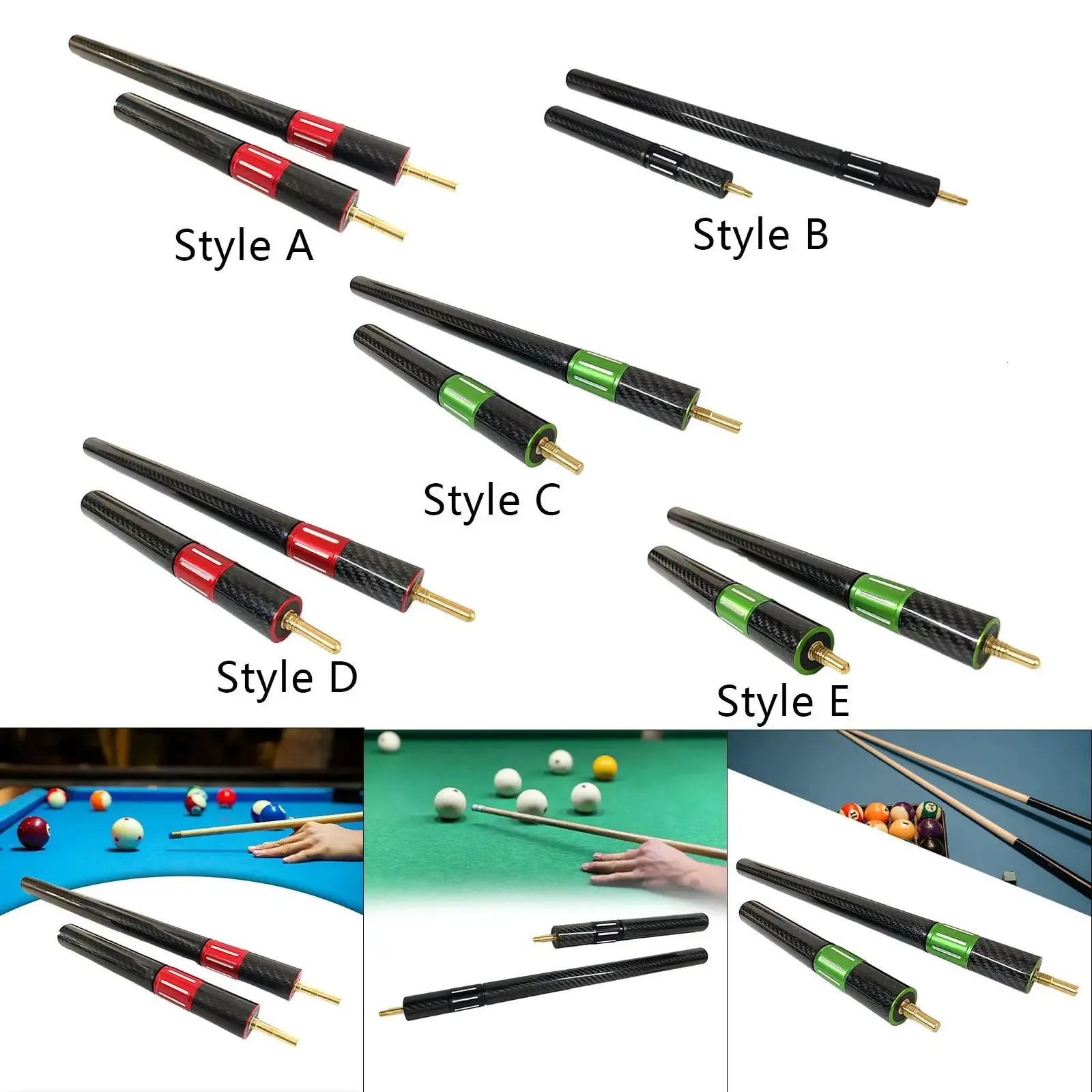 Bilard Cue Extension Billiard przedłużenie włókna węglowego komfortowy bilard podłącz przenośny basen przedłużenie basenu 240415