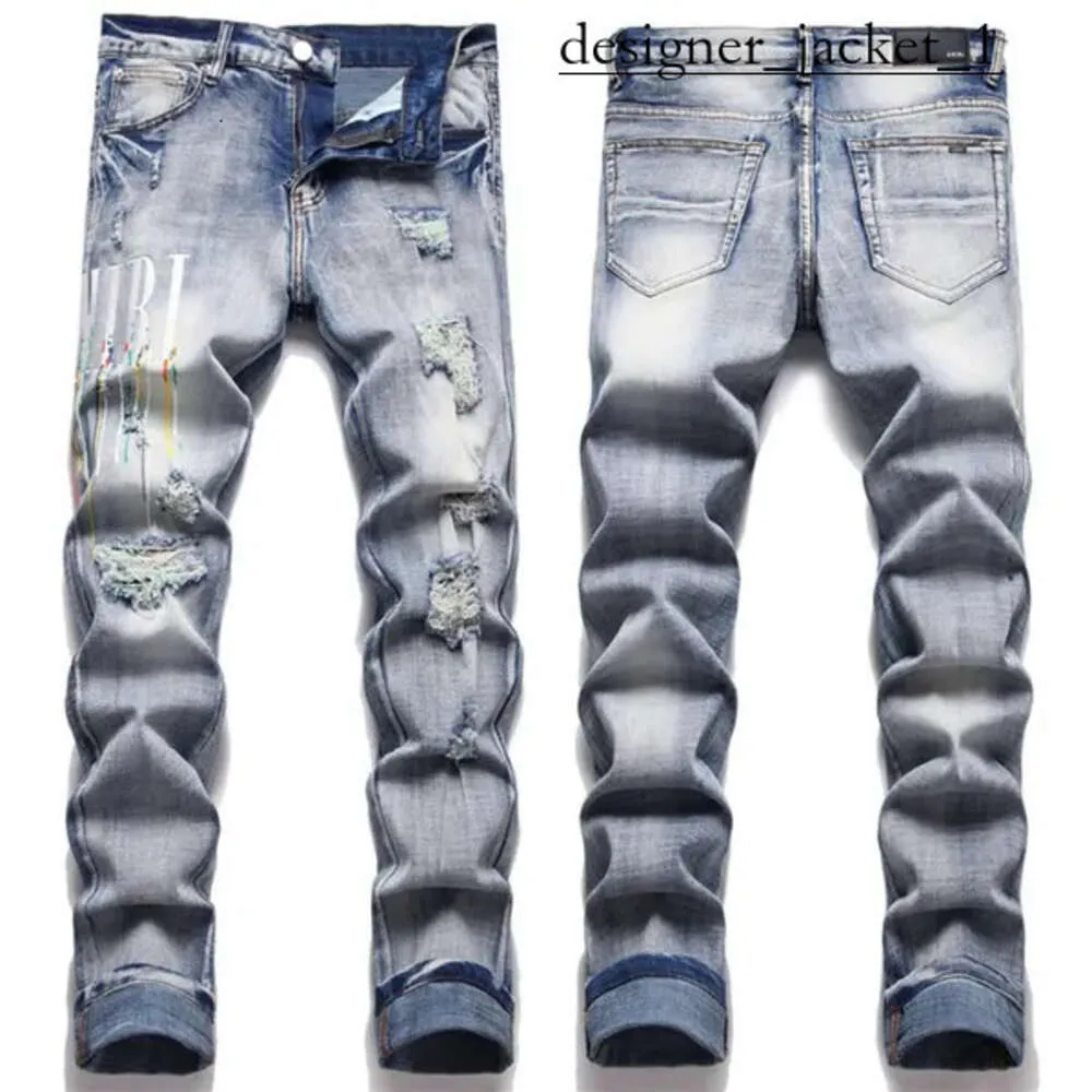 Amirir Jeans Высококачественный дизайнер роскошного дизайнера Ksubi Jeans Street Trendy Rock Amirir Jeans Men Motocycle Вышитые джинсовые брюки женские мягкие джинсы Amirir 22 9413