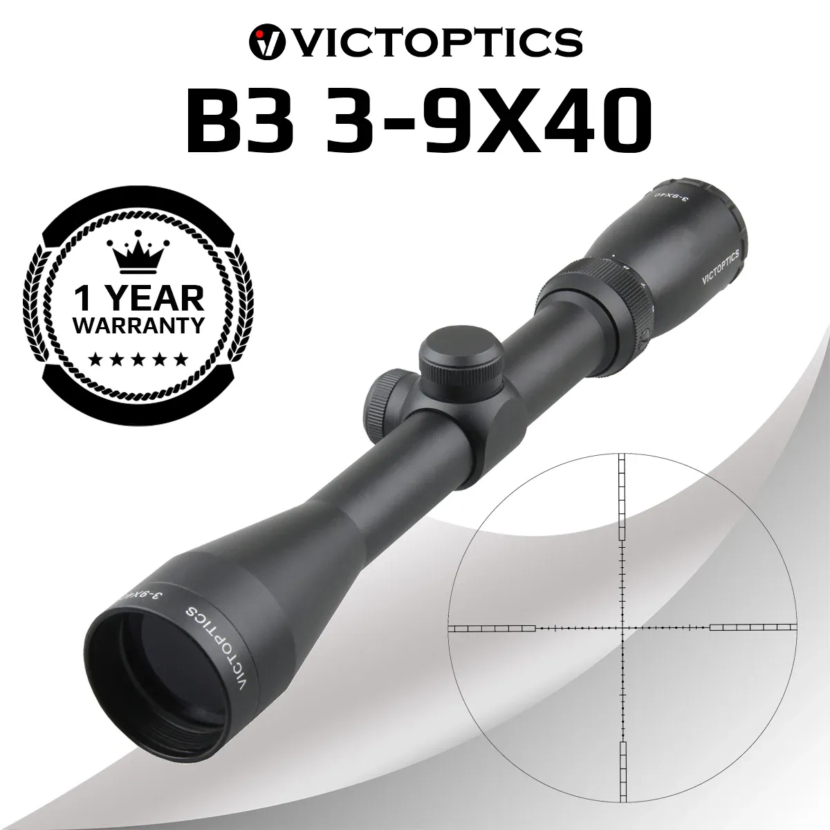 Scopes Victoptics B3 39x40 Fun di fucile da caccia Shoot telescopico a portata ottica per ambito da pneumatica