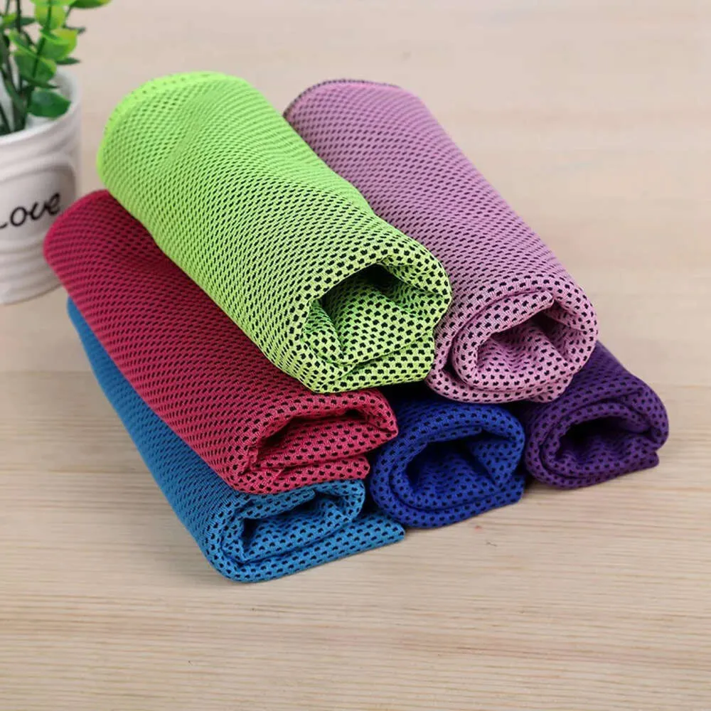Summer Sunstroke 30X80cm Cooling Ice Cold Sports Exercise Towel Cooler Running Towels Quick Dry Soft Breathable Cloth Th0032 s