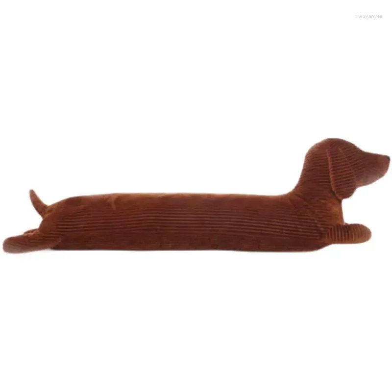 Oreiller 55-120cm dck-tache amateur de chien brun mignon poupée moelleuse à pattes courtes