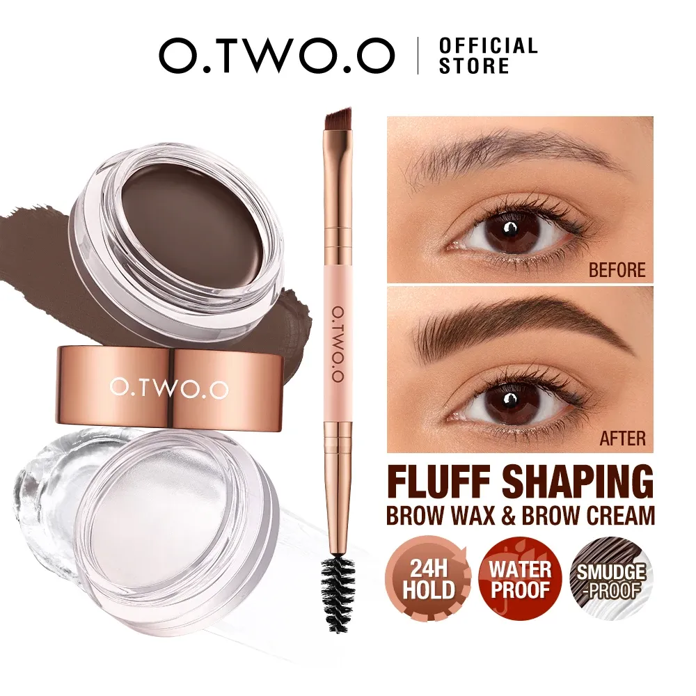 Enhancers O.TWO.O Eyebrow Pomade Brow Gel Wax 2 IN 1 Waterproof Long Lasting Creamy Texture Eye Brow Tint Enhancers Cosmetics Makeup