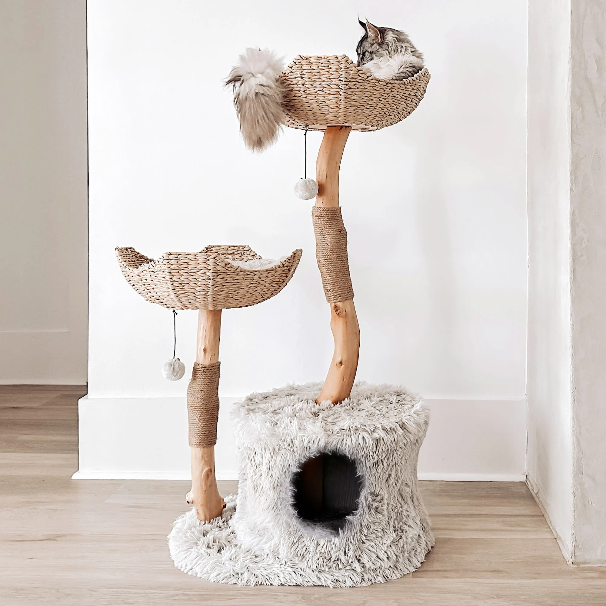 HOT Mau Cat Cat Tree Gray Premium 40 Inch Cat Tree Gray, Multi