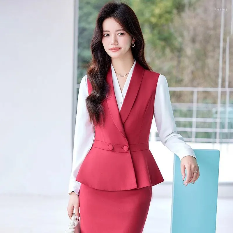Save Big on Bulk Piece Pants Suit Womens Two Piece Work Wear Pants Suits  For Women, Elegant Spring Autumn Jewelry Shop Vest, Tooling Professional