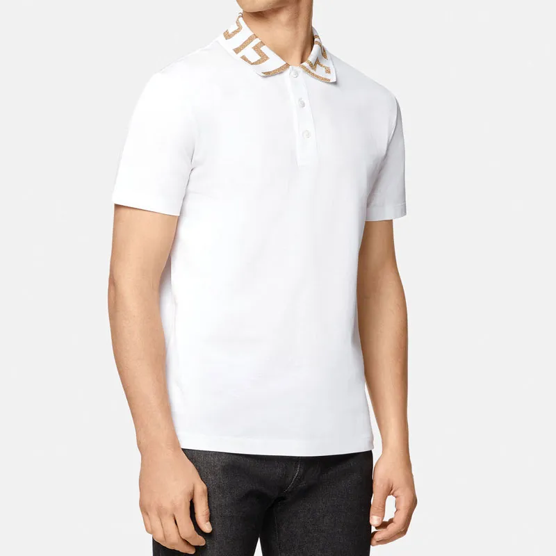 2024 Designers Men's Polos Tees chemise Cheirt Géométrie Image Impression de vêtements à manches courtes décontractées