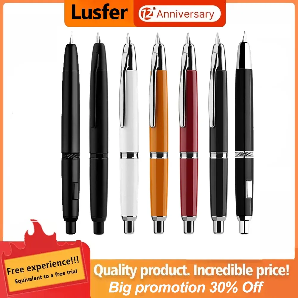 Stylos Nouveau arrivée Majohn A1 Retro Matte Black Rettractable Fountain Pen Excellent EF0.38 mm Styds d'encre Press