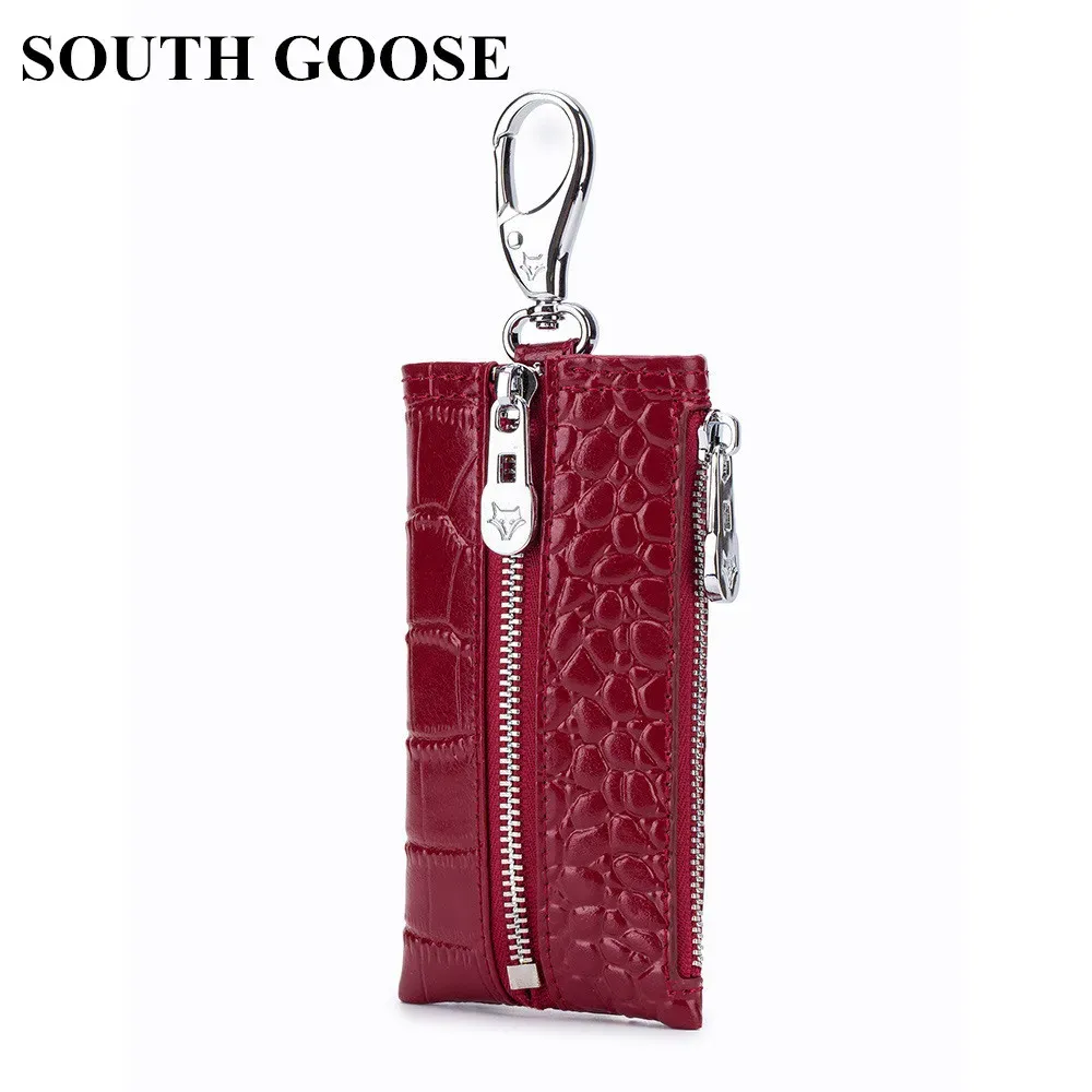 Portafogli del marchio South Goose Women in pelle con cerniera con cerniera con cerniera retrò porta portaerei Fashion Fashion Housekeers Holdoners Female Coin Borse