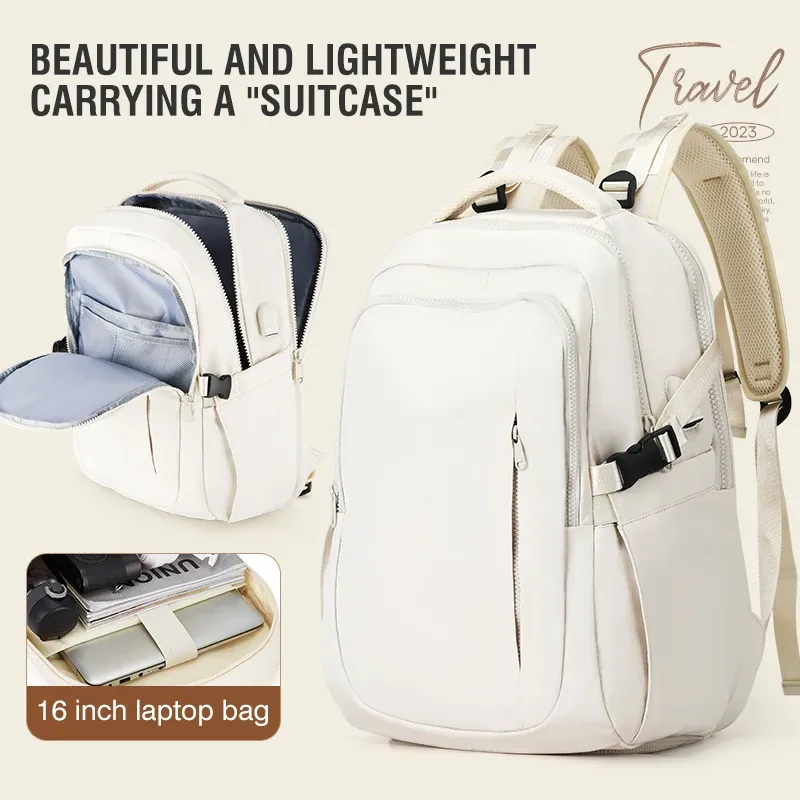 Rucksäcke großer Reise -Rucksack für Frauen, Rucksack, Airline -Flugzeug genehmigte Weekender Rucksack Männer, 40L Wanderlaptop -Rucksack