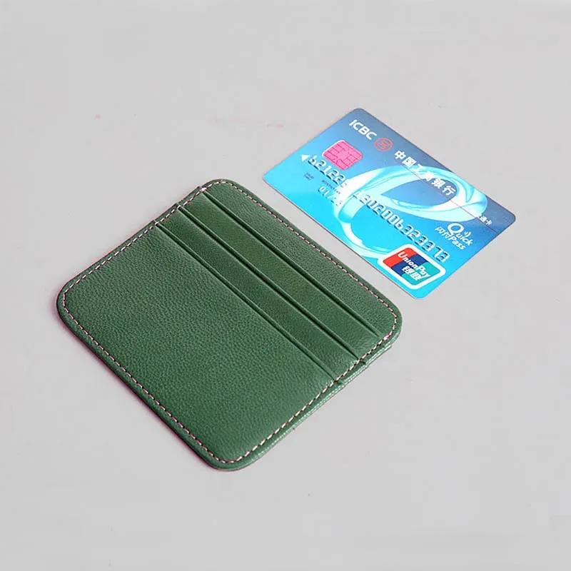 Holders Genuine Leather id wallets Unisex Casual wallet for credit cards Solid holder case slim high capacity bussiness card holder